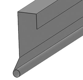 Bandes façonnées sans bavette